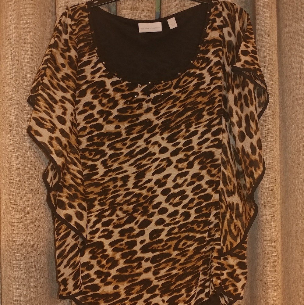 New York & Co Leopard Blouse